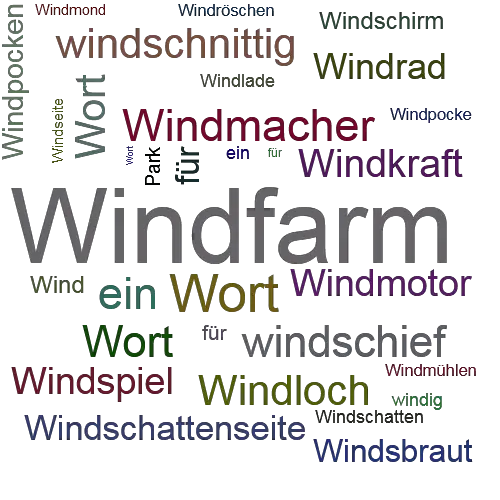 Ein anderes Wort für Windpark - Synonym Windpark