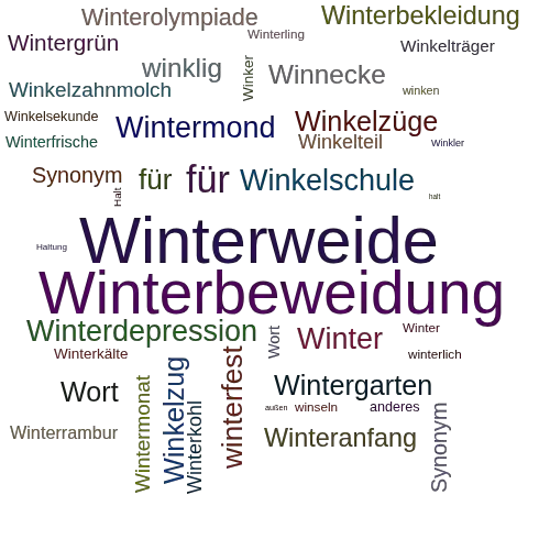 Ein anderes Wort für Winteraußenhaltung - Synonym Winteraußenhaltung