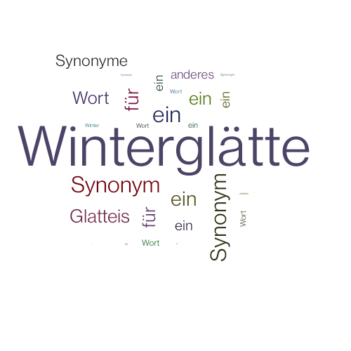 Ein anderes Wort für Winterglätte - Synonym Winterglätte