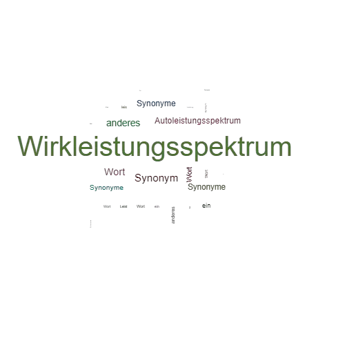 Ein anderes Wort für Wirkleistungsspektrum - Synonym Wirkleistungsspektrum