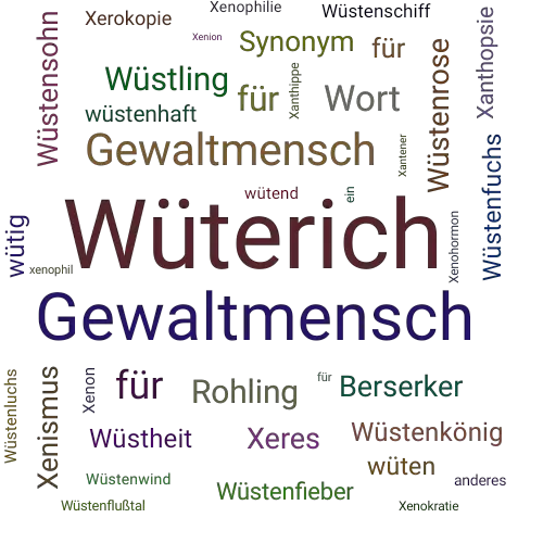 Ein anderes Wort für Wüterich - Synonym Wüterich