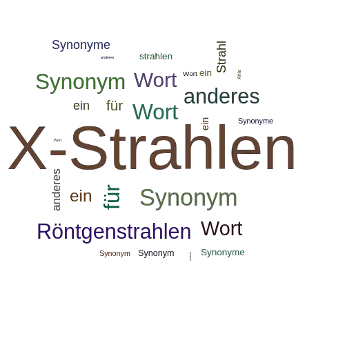 Ein anderes Wort für X-Strahlen - Synonym X-Strahlen