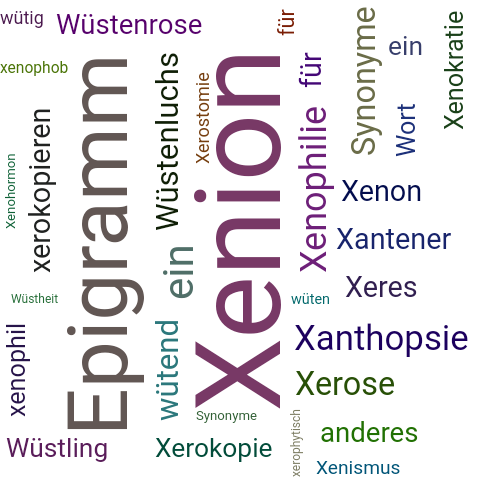 Ein anderes Wort für Xenion - Synonym Xenion