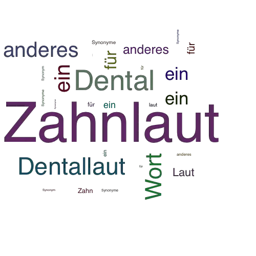 Ein anderes Wort für Zahnlaut - Synonym Zahnlaut