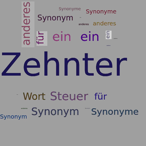 Ein anderes Wort für Zehnter - Synonym Zehnter