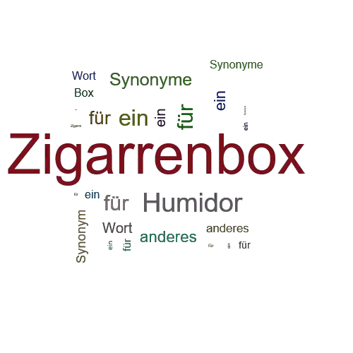 Ein anderes Wort für Zigarrenbox - Synonym Zigarrenbox