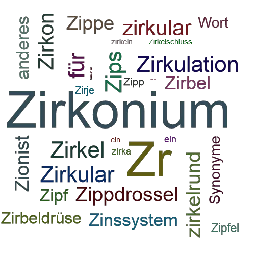 Ein anderes Wort für Zirconium - Synonym Zirconium