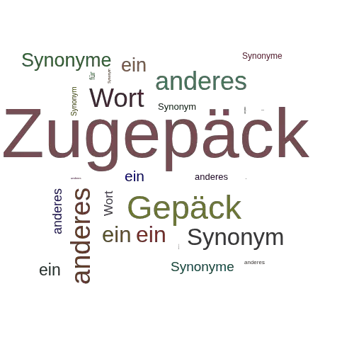 Ein anderes Wort für Zugepäck - Synonym Zugepäck