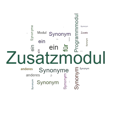 Ein anderes Wort für Zusatzmodul - Synonym Zusatzmodul