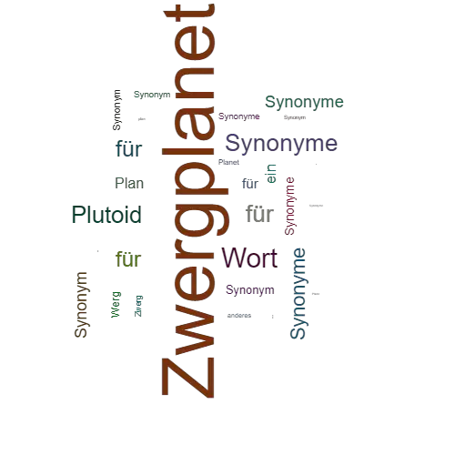 Ein anderes Wort für Zwergplanet - Synonym Zwergplanet