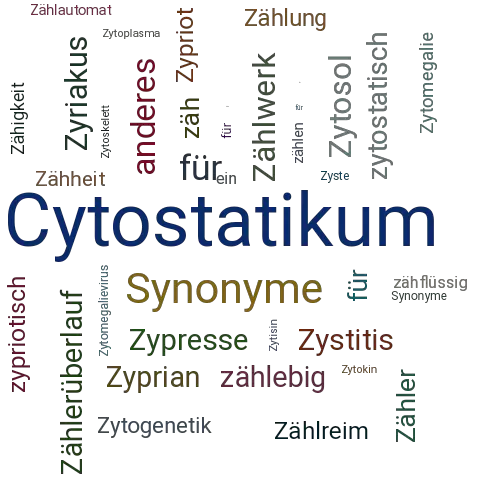 Ein anderes Wort für Zytostatikum - Synonym Zytostatikum