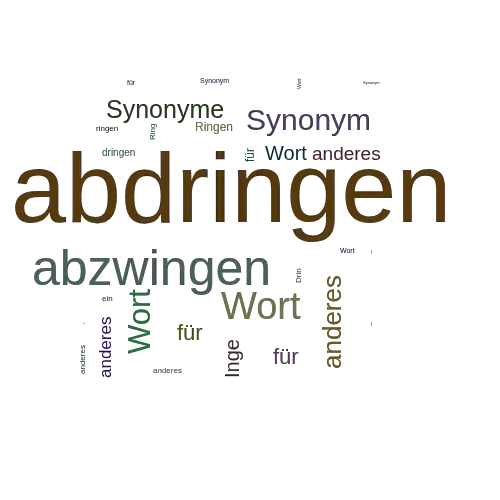Ein anderes Wort für abdringen - Synonym abdringen