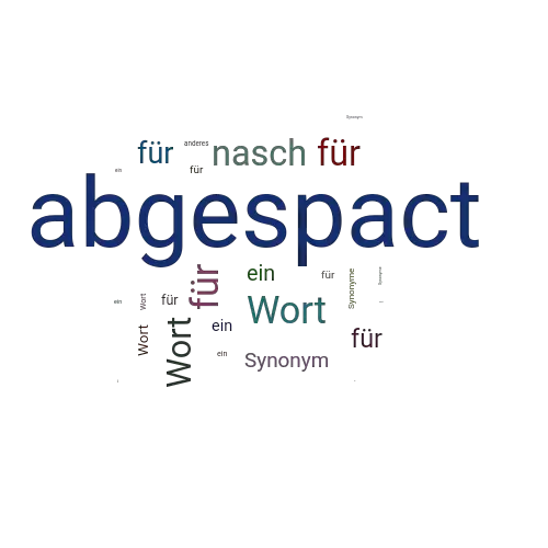 Ein anderes Wort für abgespact - Synonym abgespact