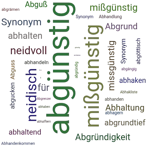 Ein anderes Wort für abgünstig - Synonym abgünstig