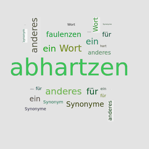 Ein anderes Wort für abhartzen - Synonym abhartzen