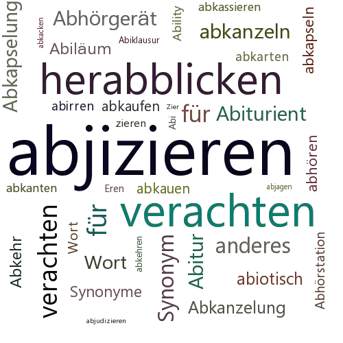 Ein anderes Wort für abjizieren - Synonym abjizieren