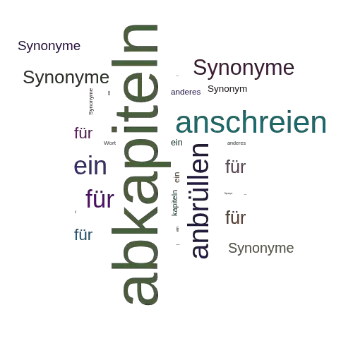 Ein anderes Wort für abkapiteln - Synonym abkapiteln