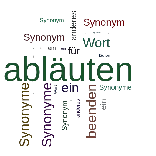 Ein anderes Wort für abläuten - Synonym abläuten