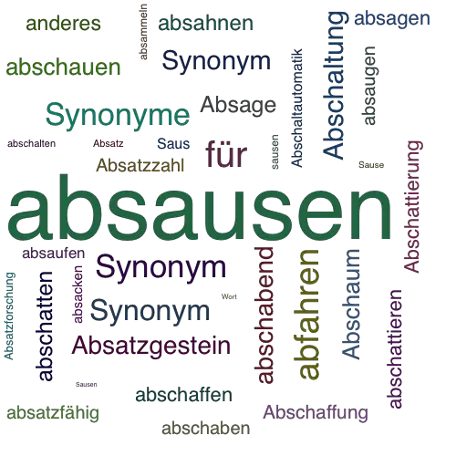 Ein anderes Wort für absausen - Synonym absausen