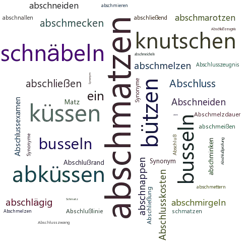 Ein anderes Wort für abschmatzen - Synonym abschmatzen