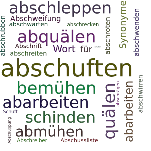 Ein anderes Wort für abschuften - Synonym abschuften