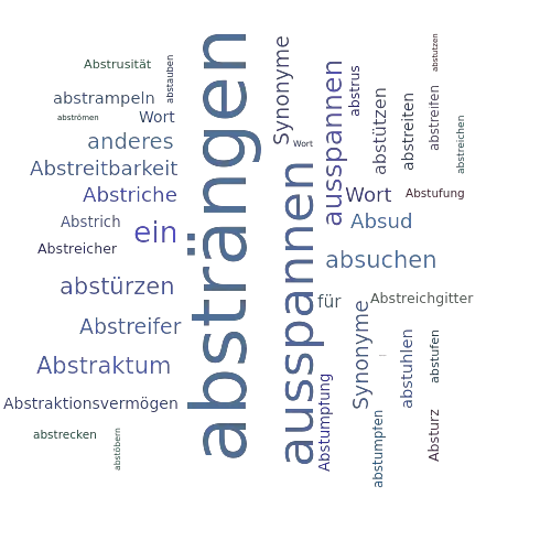 Ein anderes Wort für absträngen - Synonym absträngen