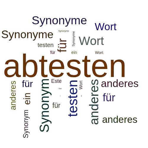Ein anderes Wort für abtesten - Synonym abtesten