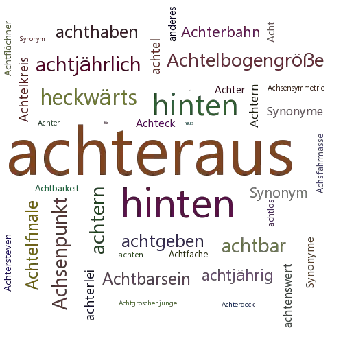 Ein anderes Wort für achteraus - Synonym achteraus
