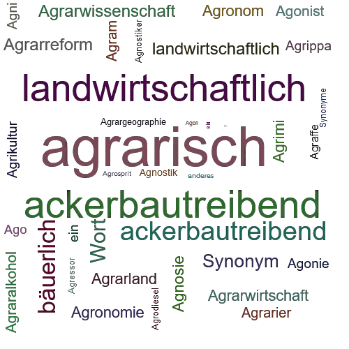 Ein anderes Wort für agrarisch - Synonym agrarisch