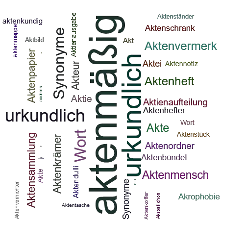 Ein anderes Wort für aktenmäßig - Synonym aktenmäßig