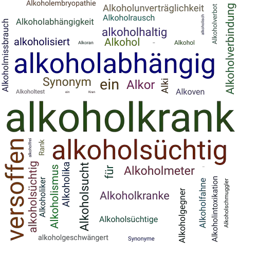 Ein anderes Wort für alkoholkrank - Synonym alkoholkrank