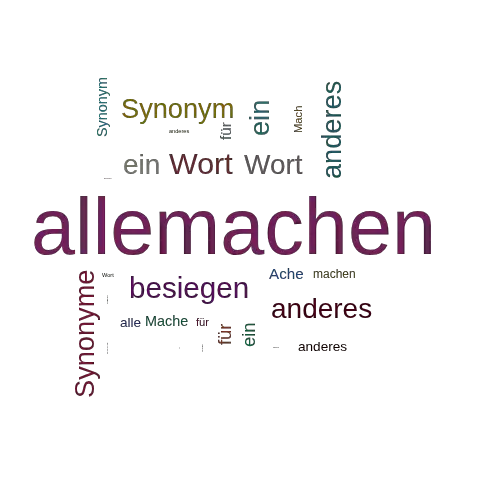 Ein anderes Wort für allemachen - Synonym allemachen
