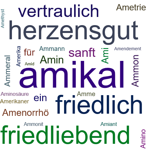Ein anderes Wort für amikal - Synonym amikal