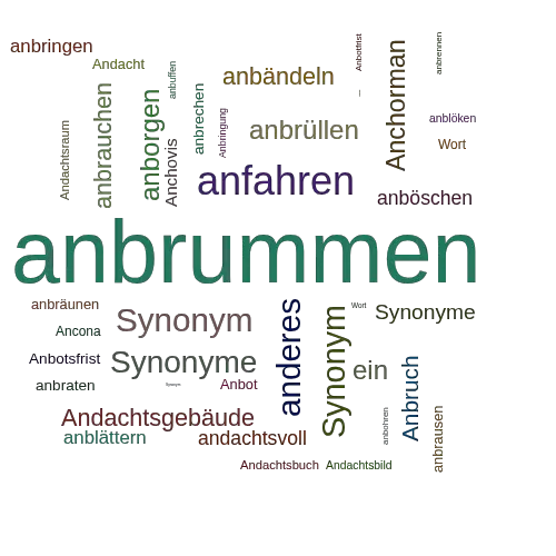 Ein anderes Wort für anbrummen - Synonym anbrummen