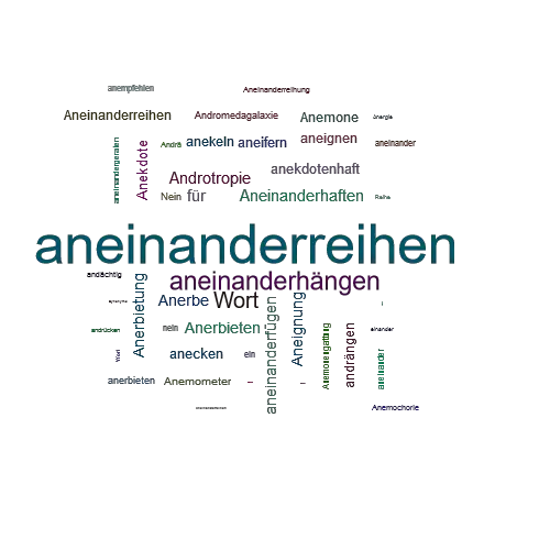 Ein anderes Wort für aneinanderreihen - Synonym aneinanderreihen