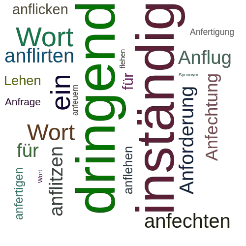 Ein anderes Wort für anflehend - Synonym anflehend