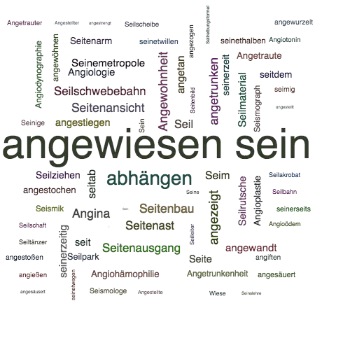 ANGEWIESEN SEIN Synonym-Lexikothek • ein anderes Wort für angewiesen sein