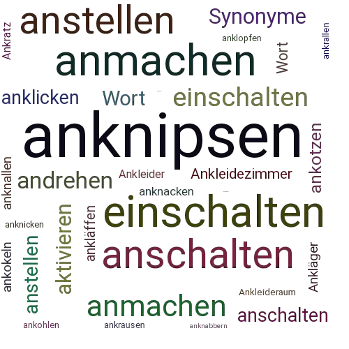 Ein anderes Wort für anknipsen - Synonym anknipsen