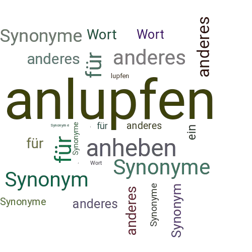 Ein anderes Wort für anlupfen - Synonym anlupfen