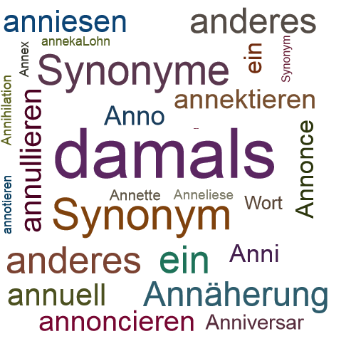 Ein anderes Wort für anno - Synonym anno