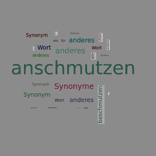 Ein anderes Wort für anschmutzen - Synonym anschmutzen