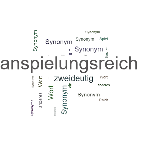 Ein anderes Wort für anspielungsreich - Synonym anspielungsreich