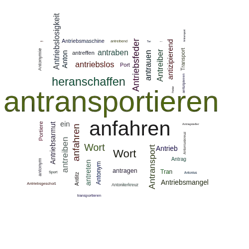 Ein anderes Wort für antransportieren - Synonym antransportieren