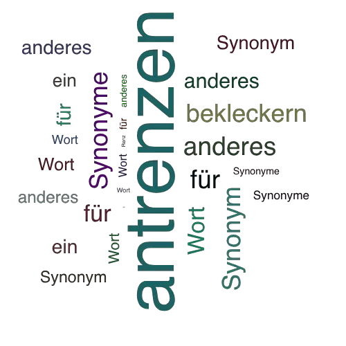 Ein anderes Wort für antrenzen - Synonym antrenzen