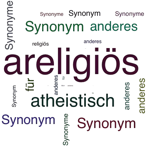 Ein anderes Wort für areligiös - Synonym areligiös