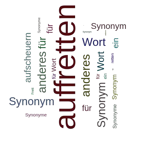 Ein anderes Wort für auffretten - Synonym auffretten