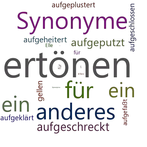 Ein anderes Wort für aufgellen - Synonym aufgellen
