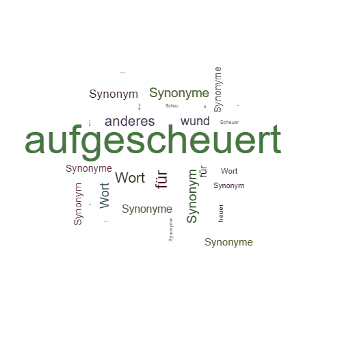 Ein anderes Wort für aufgescheuert - Synonym aufgescheuert