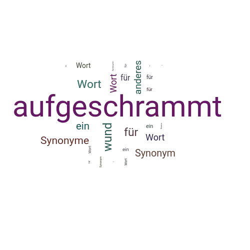 Ein anderes Wort für aufgeschrammt - Synonym aufgeschrammt