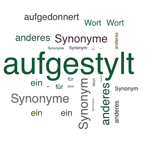 Ein anderes Wort für aufgestylt - Synonym aufgestylt